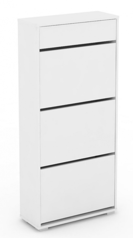 Výklopný botník rea 3r up - bílá