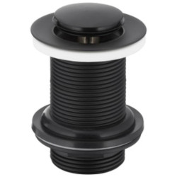 Výpusť Click-clack kulatá malá černá bez přepadu