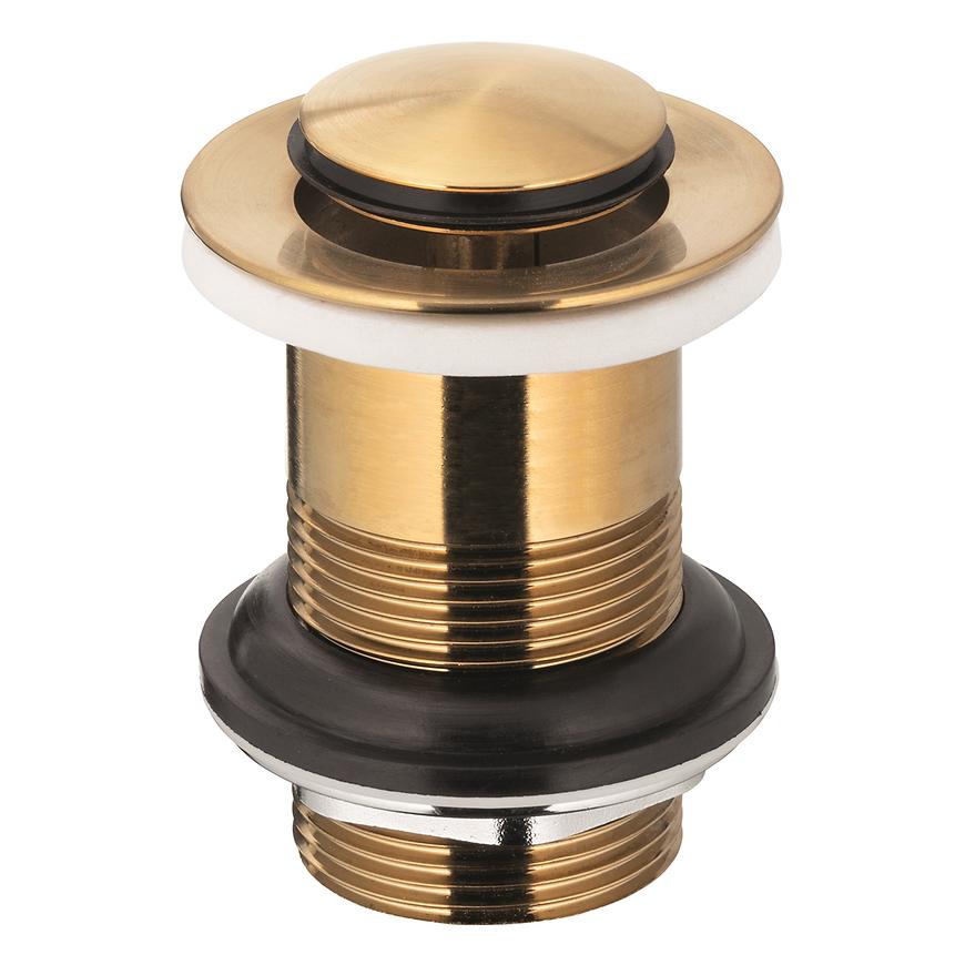 Výpusť Click-clack kulatá malá Gold bez přepadu