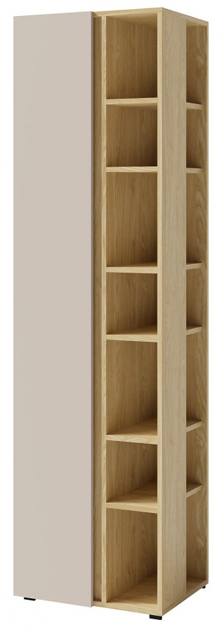 Vysoká policová skříňka hailee - béžová/dub olejovaný
