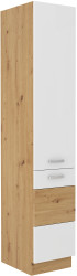 Vysoká potravinová skříňka Artisan 40 DK-210 2F Barva korpusu: Dub artisan, Barva dvířek: Bílý lesk