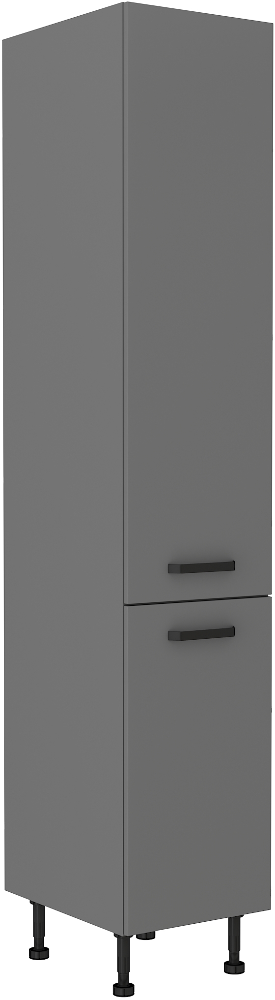 Vysoká potravinová skříňka Nessa 40 DK-215 2F Barva korpusu: Antracit, Barva dvířek: Antracit