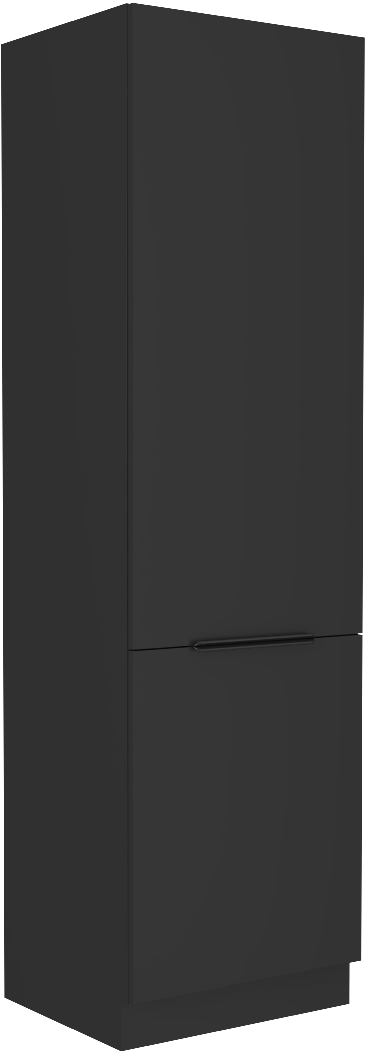 Vysoká potravinová skříňka Siena 60 DK-210 2F Barva korpusu: Černá, Barva dvířek: Černá