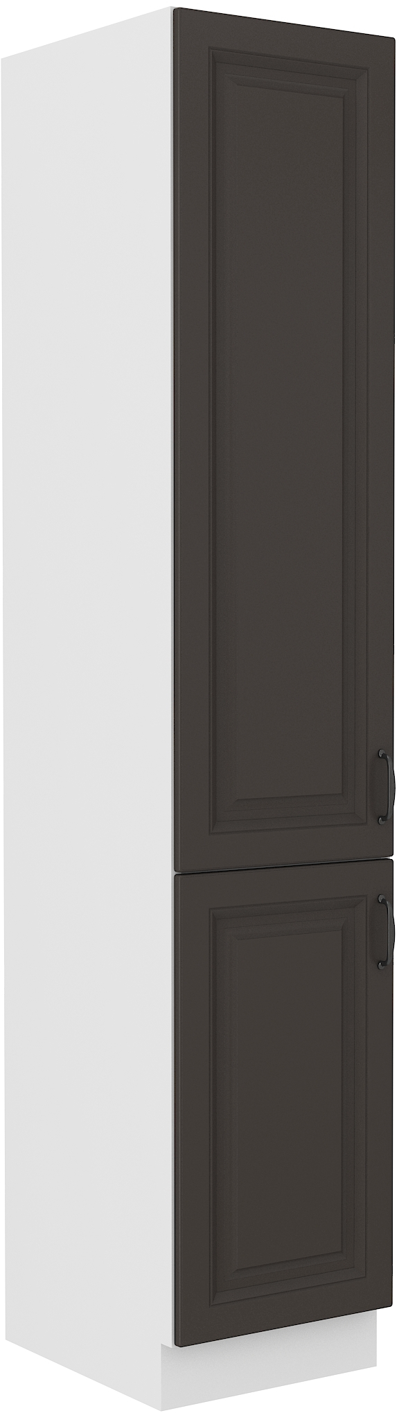 Vysoká potravinová skříňka Stilo 40 DK-210 2F Barva korpusu: Bílá, Barva dvířek: Grafit