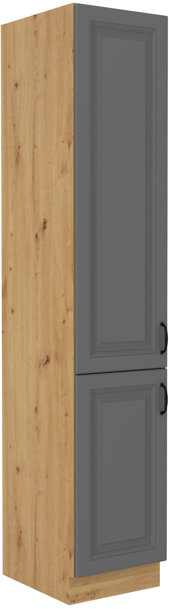 Vysoká potravinová skříňka Stilo 40 DK-210 2F Barva korpusu: Dub artisan, Barva dvířek: Dust Grey