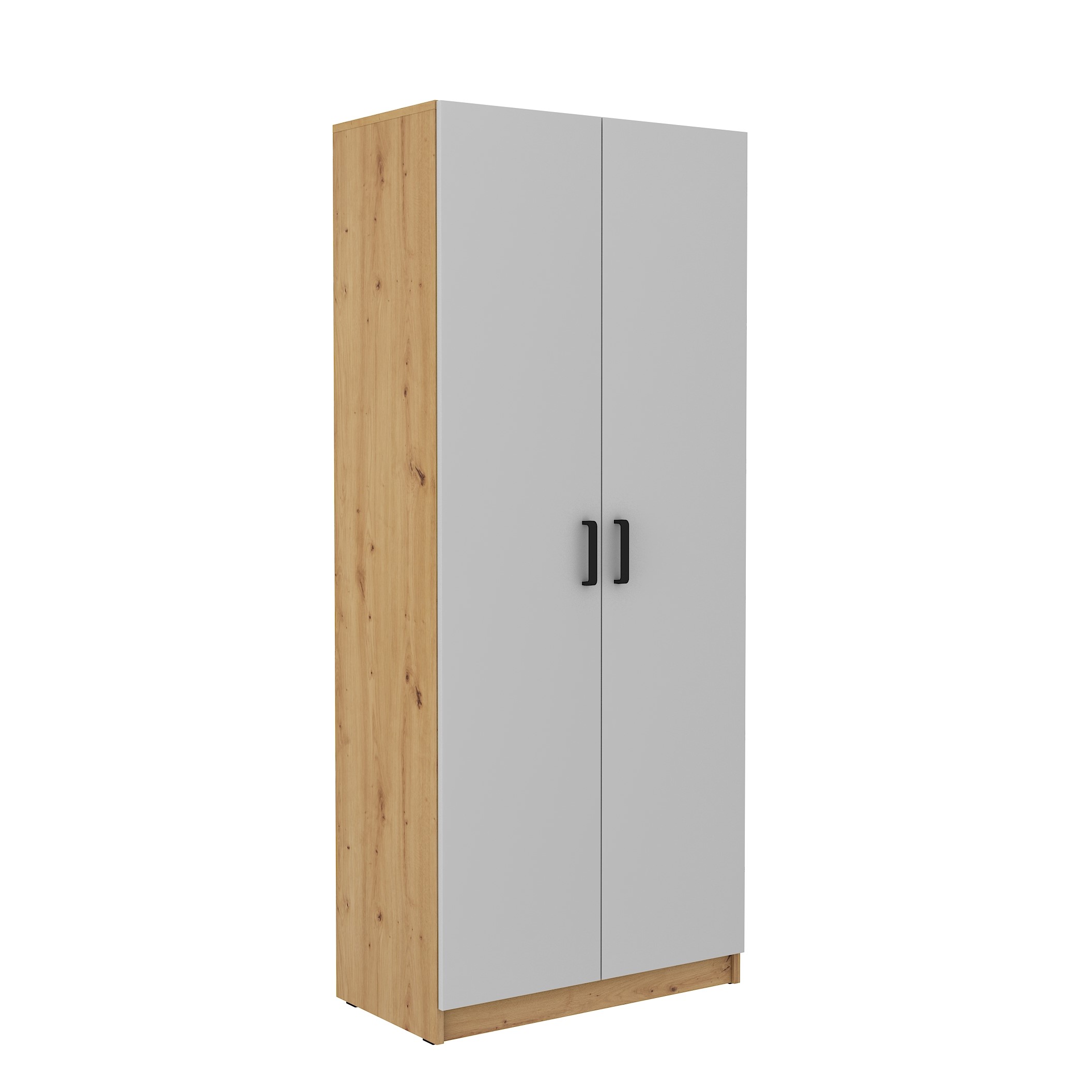 Vysoká skříň Malta 111 2F Barva korpusu: Dub artisan + šedá