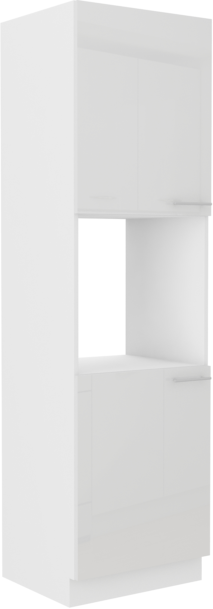 Vysoká skříňka na vestavnou troubu Lara 60 DP-210 2F Barva korpusu: Bílá, Barva dvířek: Bílý lesk