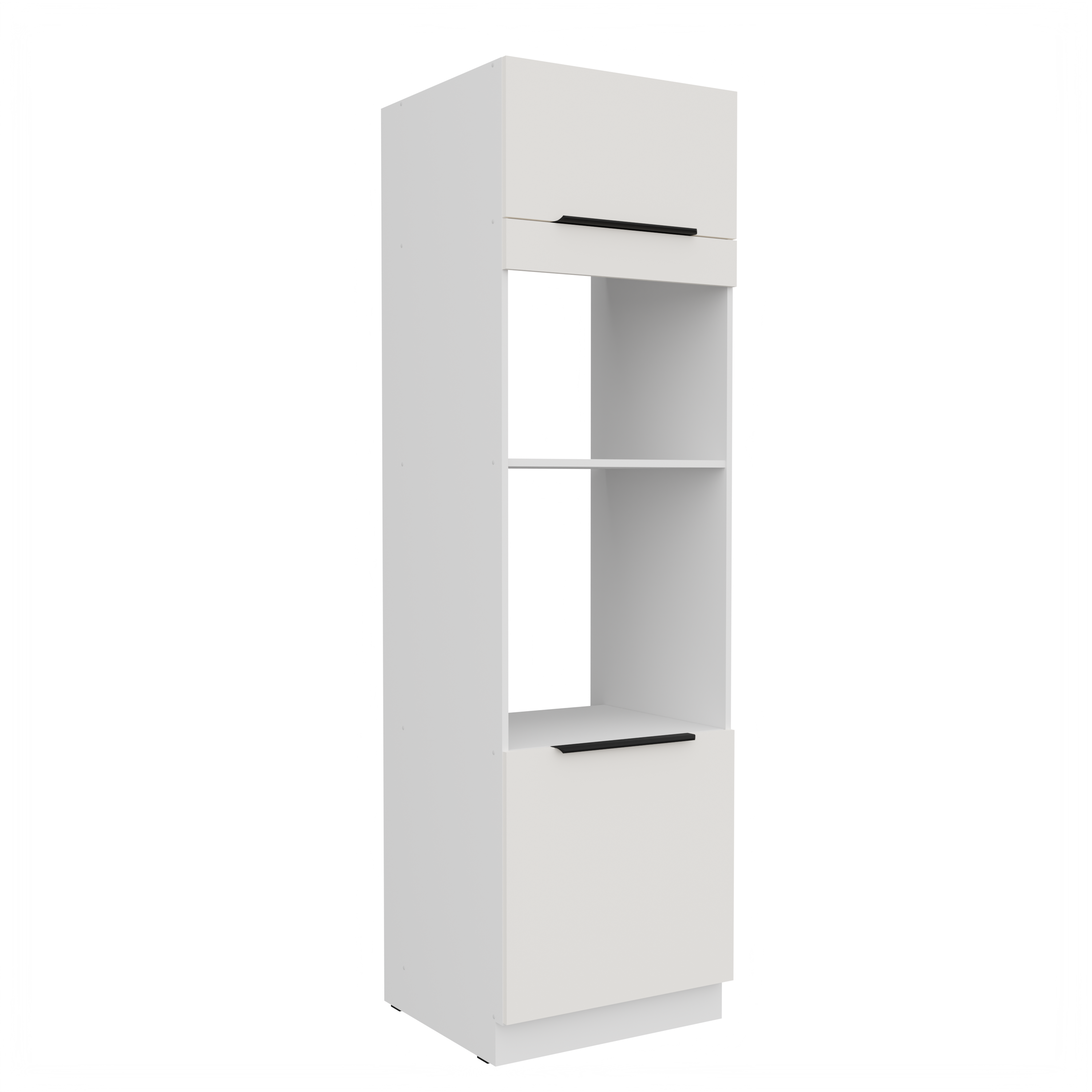 Vysoká skříňka pro vestavnou a mikrovlnou troubu Aria 60 DPM-210 2F Barva korpusu: Bílá, Barva dvířek: WH - Crystal white AFM