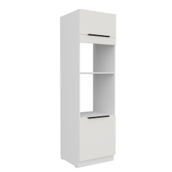 Vysoká skříňka pro vestavnou a mikrovlnou troubu Aria 60 DPM-210 2F Barva korpusu: Bílá, Barva dvířek: WH - Crystal white AFM