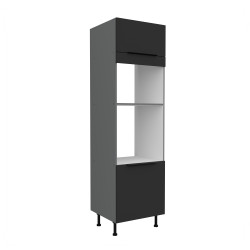 Vysoká skříňka pro vestavnou a mikrovlnou troubu Aria ANT 60 DPM-210 2F Barva korpusu: Antracit, Barva dvířek: BL - Black AFM