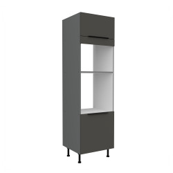 Vysoká skříňka pro vestavnou a mikrovlnou troubu Aria ANT 60 DPM-210 2F Barva korpusu: Antracit, Barva dvířek: GR - Graphite AFM