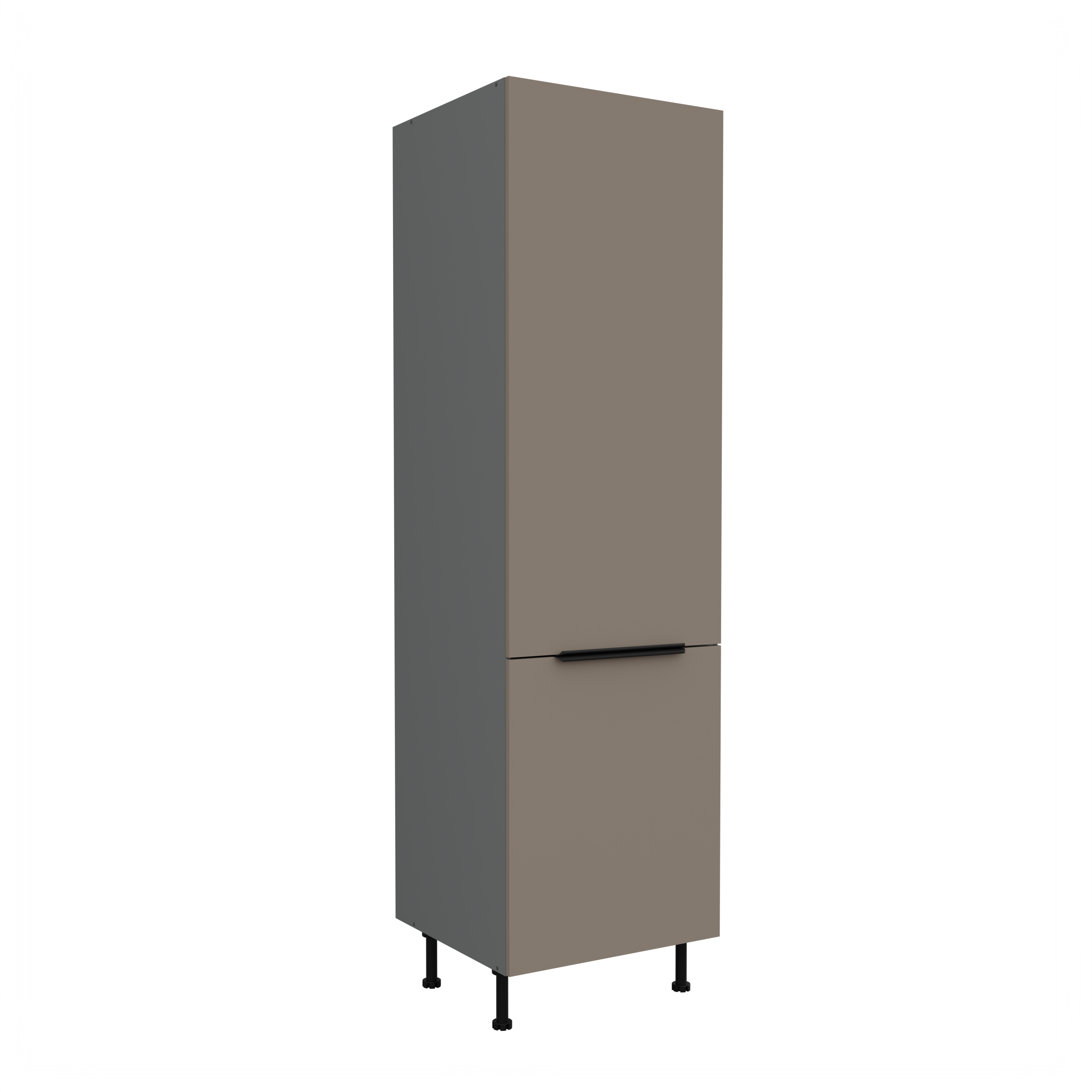 Vysoká skříňka pro vestavnou lednici Aria ANT 60 LO-210 2F Barva korpusu: Antracit, Barva dvířek: TA - Sandgrau AFM