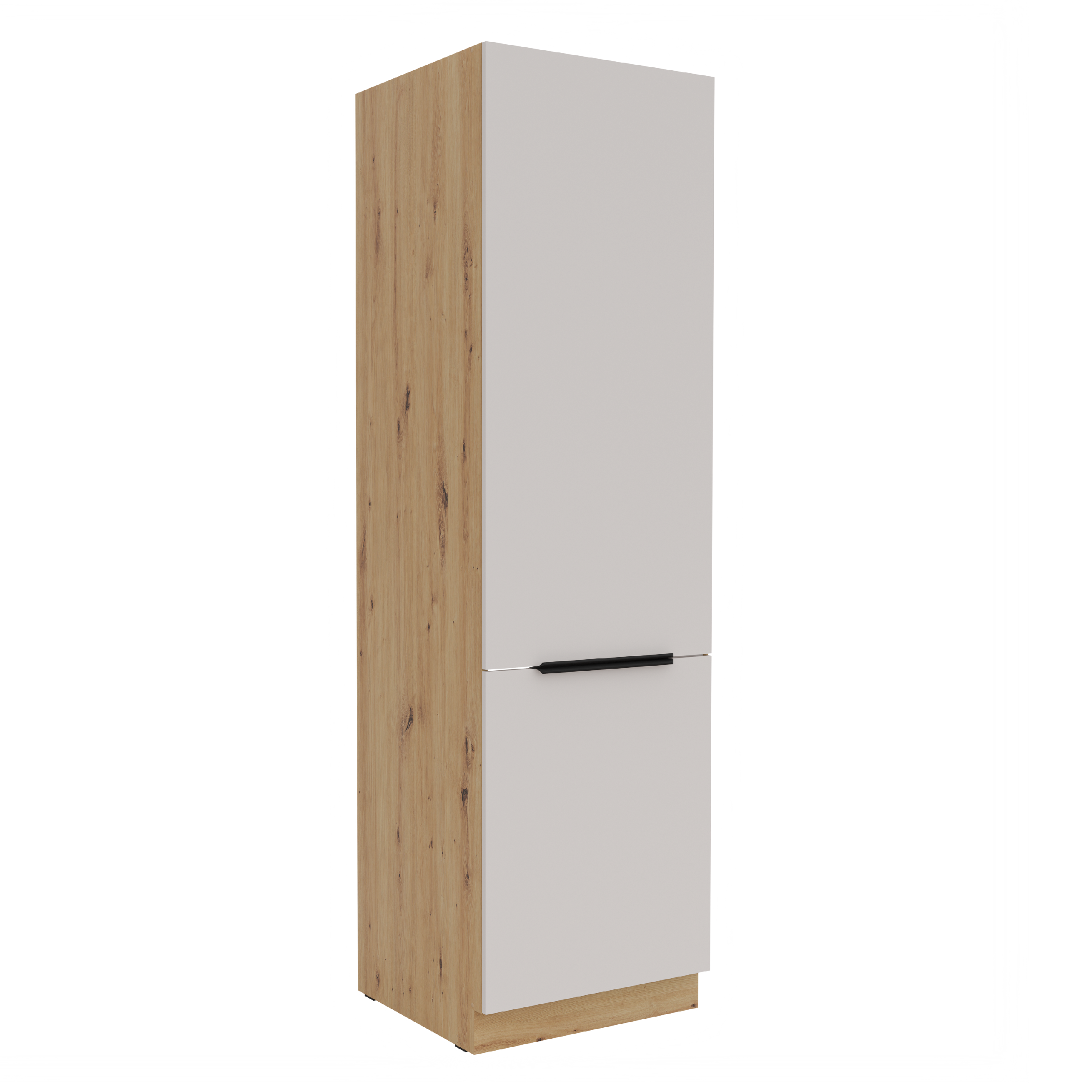 Vysoká skříňka pro vestavnou lednici Solea 60 LO-210 2F Barva korpusu: Dub artisan, Barva dvířek: Kašmír