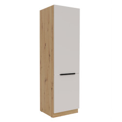 Vysoká skříňka pro vestavnou lednici Solea 60 LO-210 2F Barva korpusu: Dub artisan, Barva dvířek: Kašmír