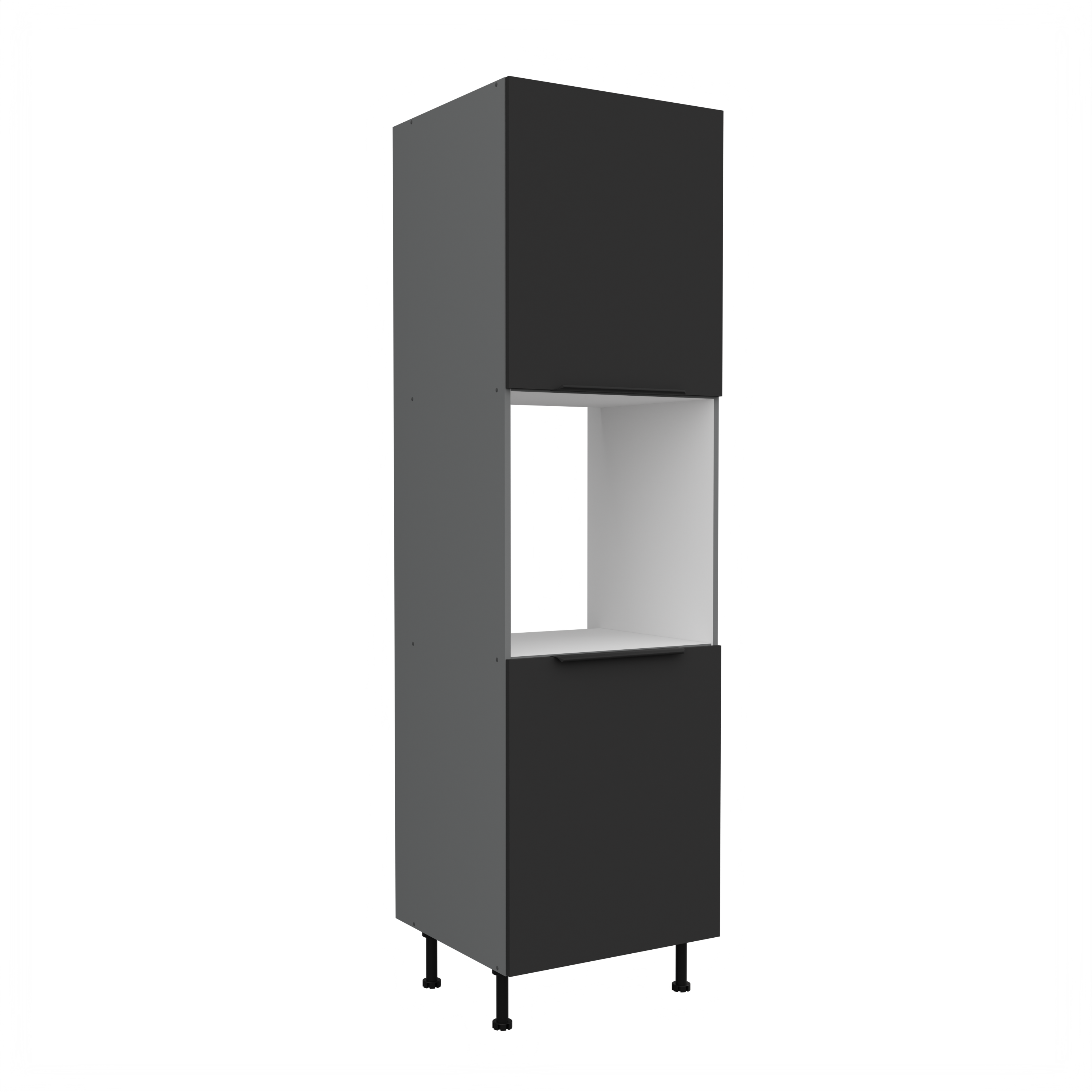 Vysoká skříňka pro vestavnou troubu Aria ANT 60 DP-210 2F Barva korpusu: Antracit, Barva dvířek: BL - Black AFM