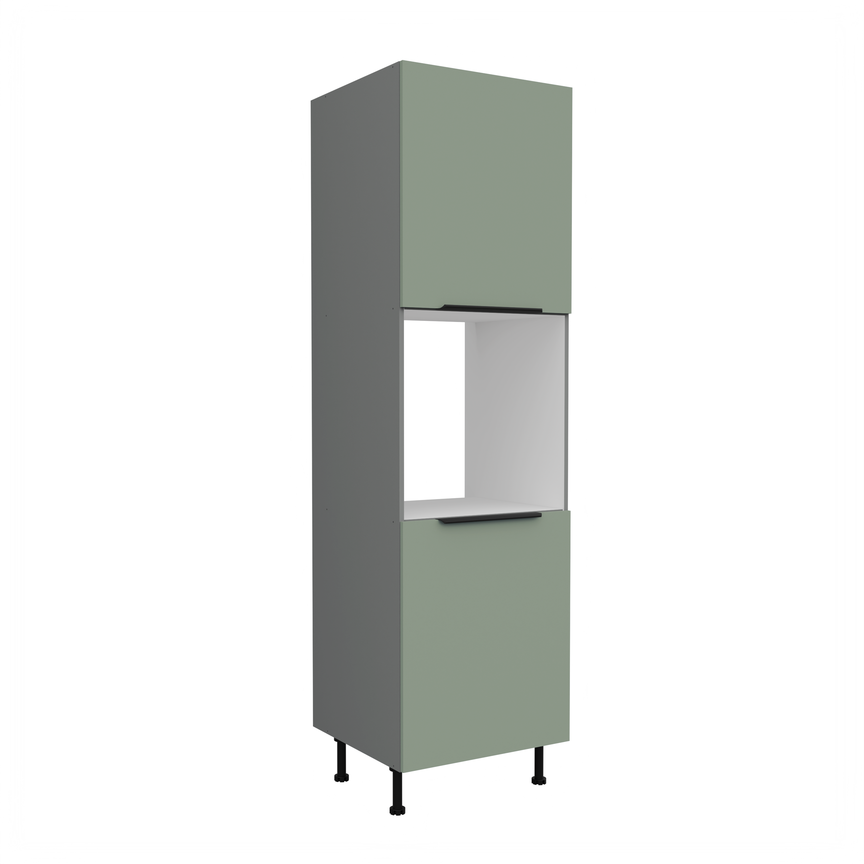 Vysoká skříňka pro vestavnou troubu Aria ANT 60 DP-210 2F Barva korpusu: Antracit, Barva dvířek: SA - Aquamarine AFM