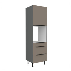 Vysoká skříňka pro vestavnou troubu Aria ANT 60 DPS-210 3S 1F - Premium Box Barva korpusu: Antracit, Barva dvířek: TA - Sandgrau AFM