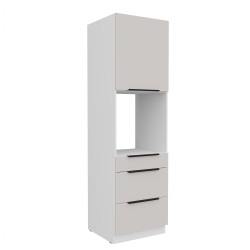 Vysoká skříňka pro vestavnou troubu Como 60 DPS-210 3S 1F - Premium Box Barva korpusu: Bílá, Barva dvířek: Kašmír