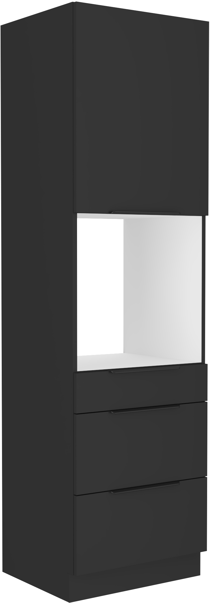 Vysoká skříňka pro vestavnou troubu Siena 60 DPS-210 3S1F - Premium Box Barva korpusu: Černá, Barva dvířek: Černá