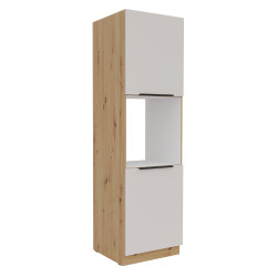 Vysoká skříňka pro vestavnou troubu Solea 60 DP-210 2F Barva korpusu: Dub artisan, Barva dvířek: Kašmír