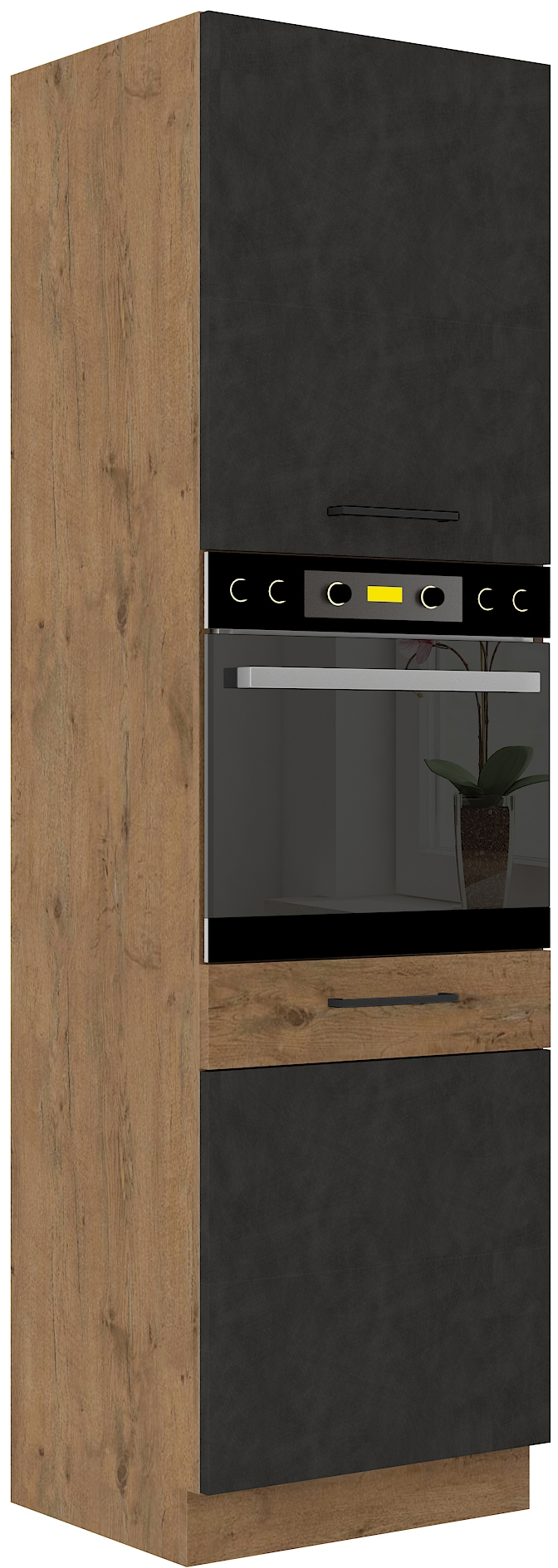 Vysoká skříňka pro vestavnou troubu Vigo 60 DP-210 2F Barva korpusu: Dub Lancelot, Barva dvířek: Matera matná