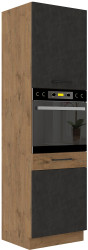 Vysoká skříňka pro vestavnou troubu Vigo 60 DP-210 2F Barva korpusu: Dub Lancelot, Barva dvířek: Matera matná