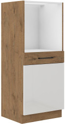 Vyšší spodní skříňka pro vestavnou troubu Vigo 60 DP-145 1F BB Barva korpusu: Dub Lancelot, Barva dvířek: Bílý lesk