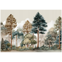 Wallarena FOTOTAPETA les stromy zelená 300x210 cm