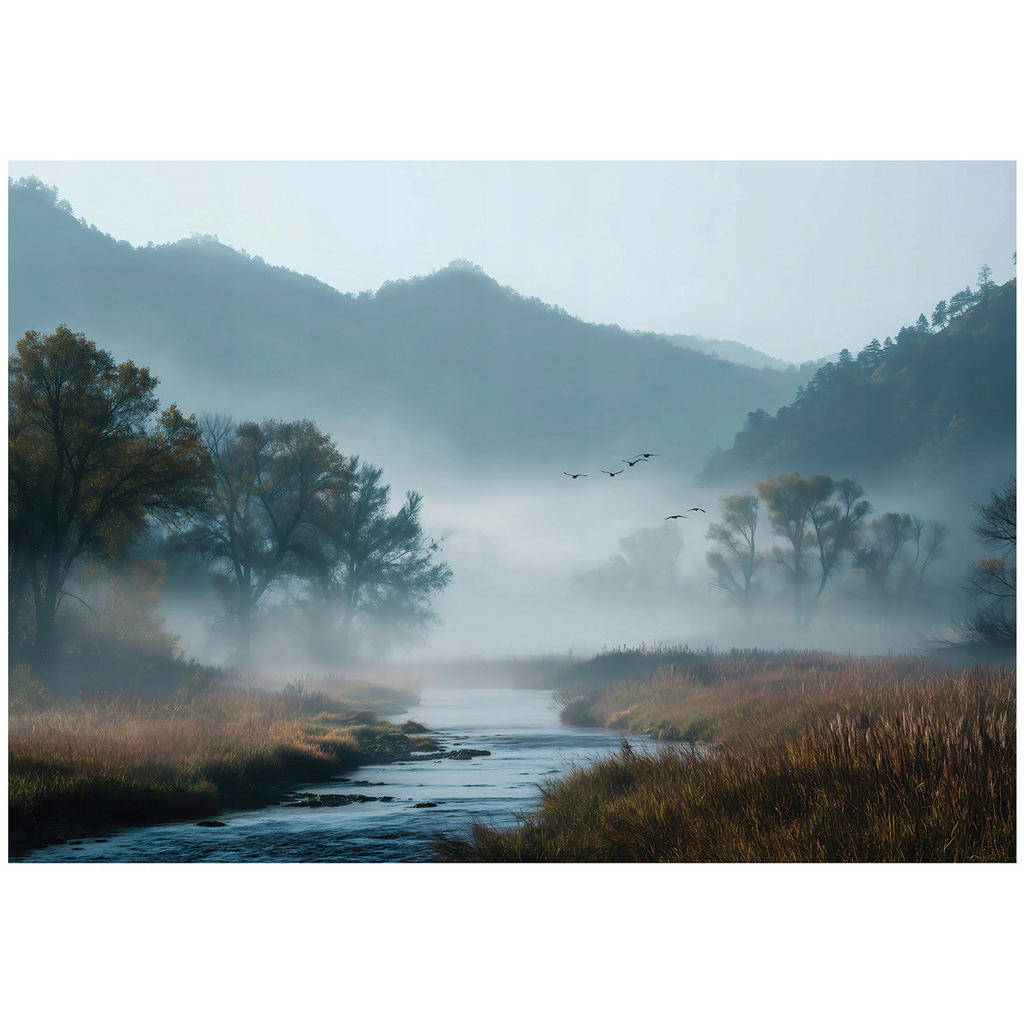 Wallarena FOTOTAPETA lesní jezero modrá 200x140 cm