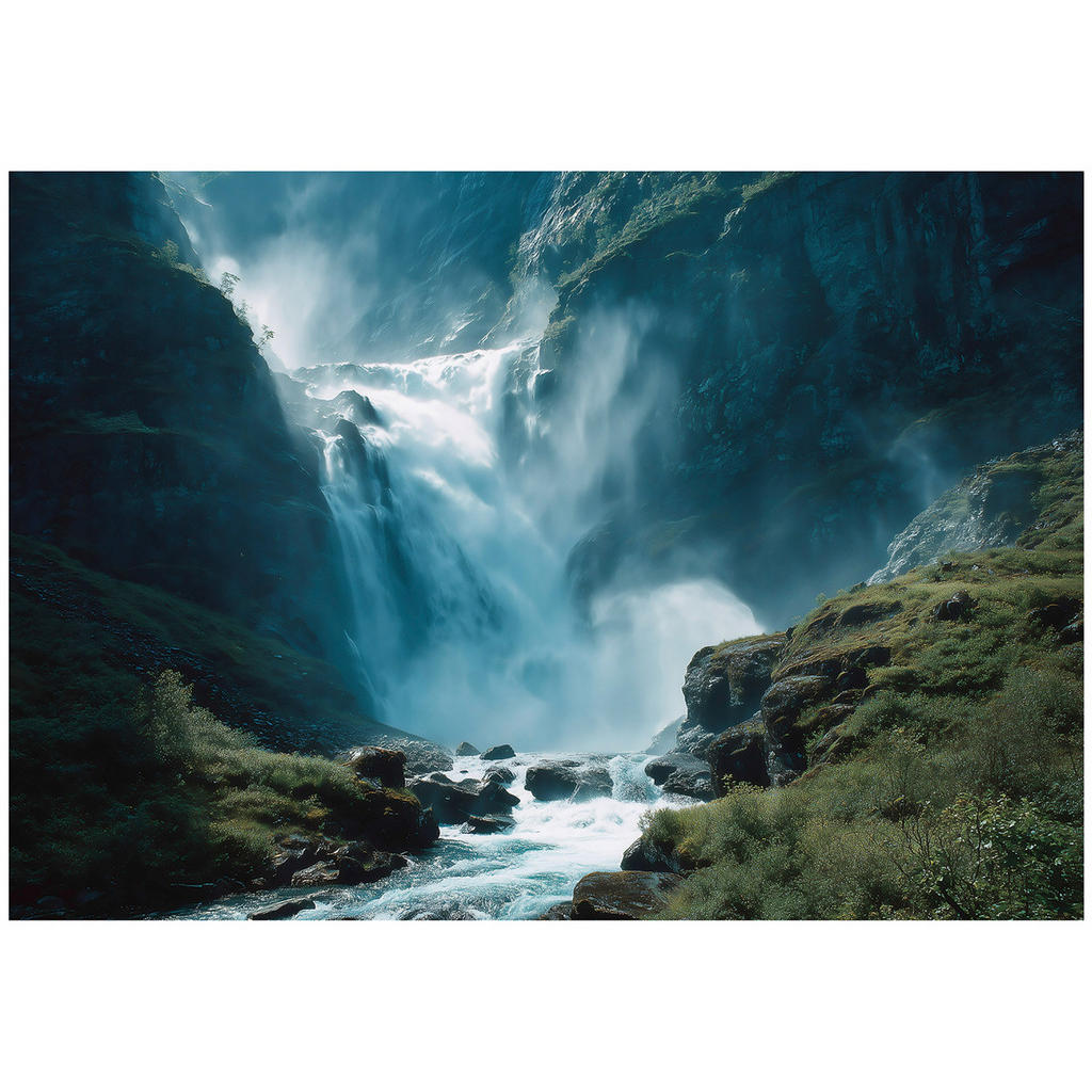 Wallarena FOTOTAPETA: Vodopád příroda zelená 300x210 cm