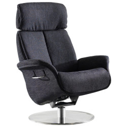 Welnova RELAXAČNÍ KŘESLO, textil, černá