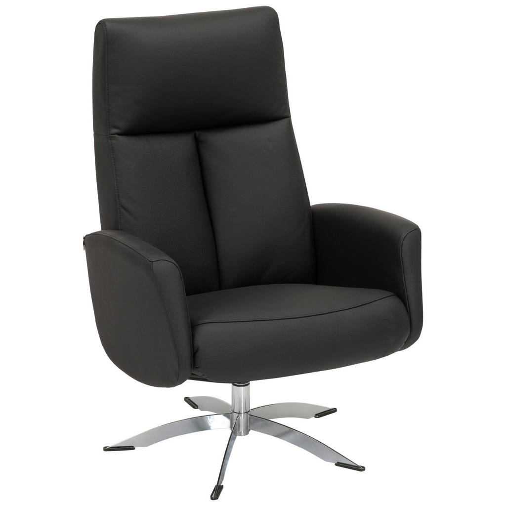 Welnova RELAXAČNÍ KŘESLO, kůže, černá