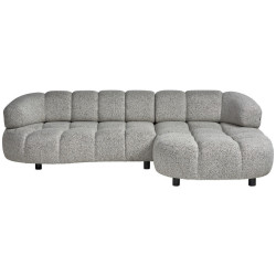 Welnova ROHOVÁ SEDAČKA, textil, šedobéžová