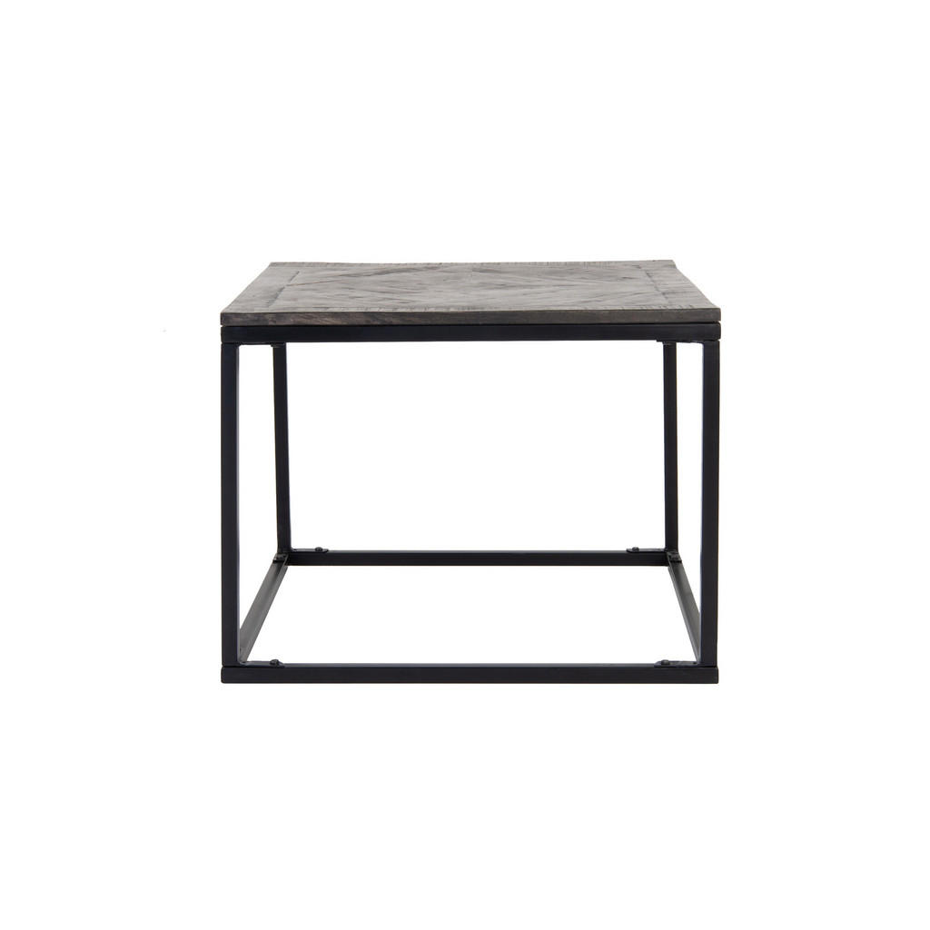 WOMO-DESIGN ODKLÁDACÍ STOLEK 60 x 60 cm, šedý, z masivního mangového dřeva
