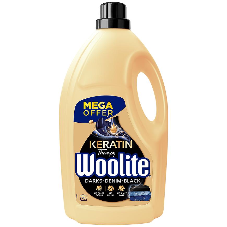 Woolite Keratin Therapy Darks Denim Black prací gel, 75 praní, 4.5 l