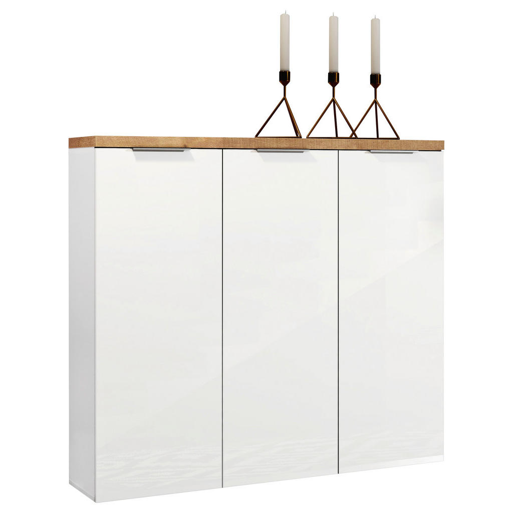 Xora BOTNÍK, bílá, barvy dubu, 120/115/34 cm