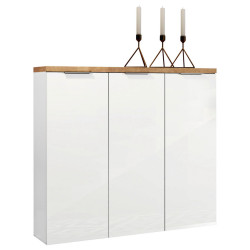 Xora BOTNÍK, bílá, barvy dubu, 120/115/34 cm