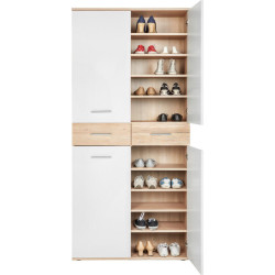 Xora BOTNÍK, bílá, barvy dubu, 90/195/35 cm