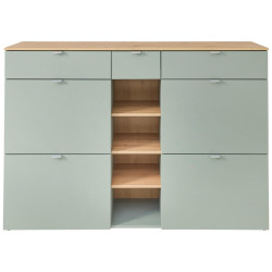 Xora BOTNÍK, šalvějově zelená, dub artisan, 148/103/38 cm