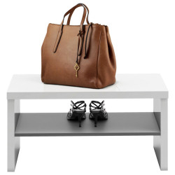 Xora BOTNÍK S LAVICÍ, antracitová, bílá, 80/40/40 cm