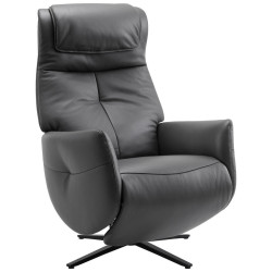 Xora MASÁŽNÍ KŘESLO, kov, textil, kůže, černá, tmavě šedá