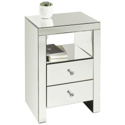 Xora NOČNÍ STOLEK, barvy stříbra, 46/66/35,5 cm