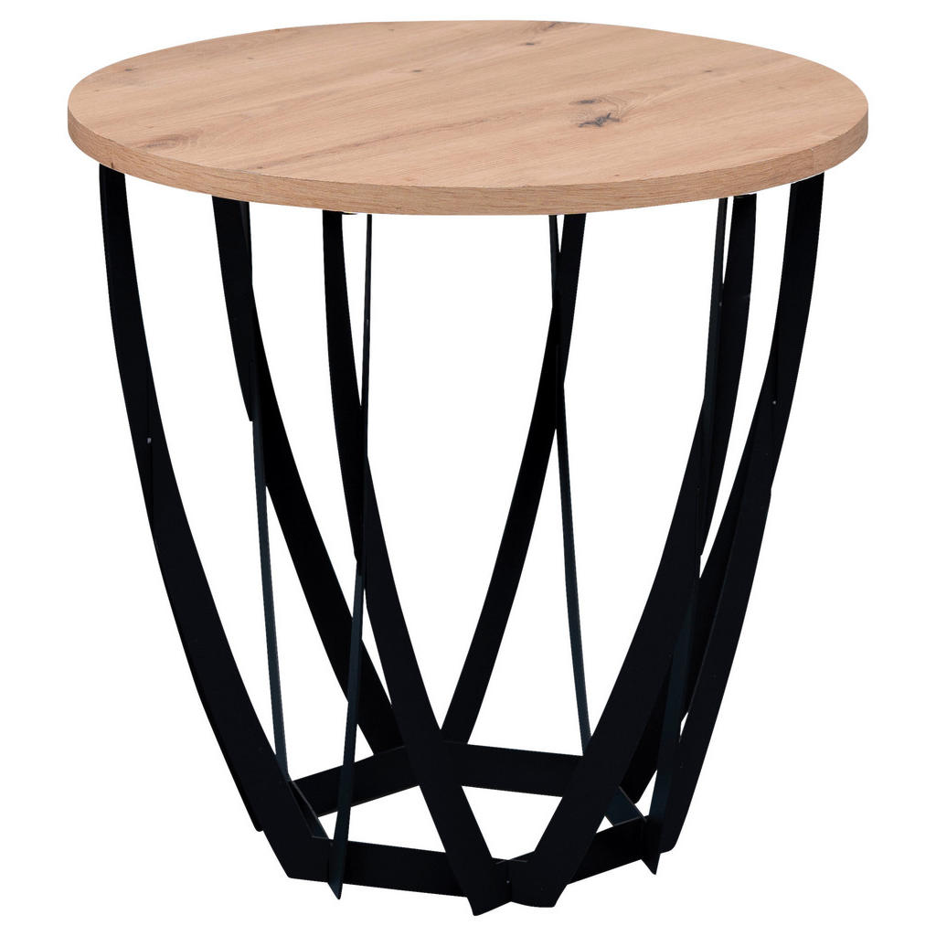 Xora ODKLÁDACÍ STOLEK, černá, dub artisan