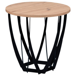 Xora ODKLÁDACÍ STOLEK, černá, dub artisan