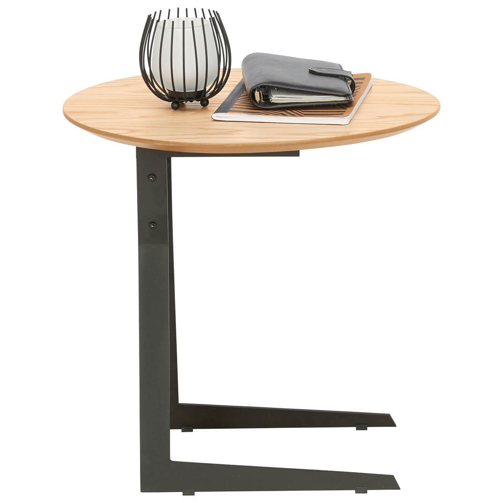 Xora ODKLÁDACÍ STOLEK, dub, černá, barvy dubu