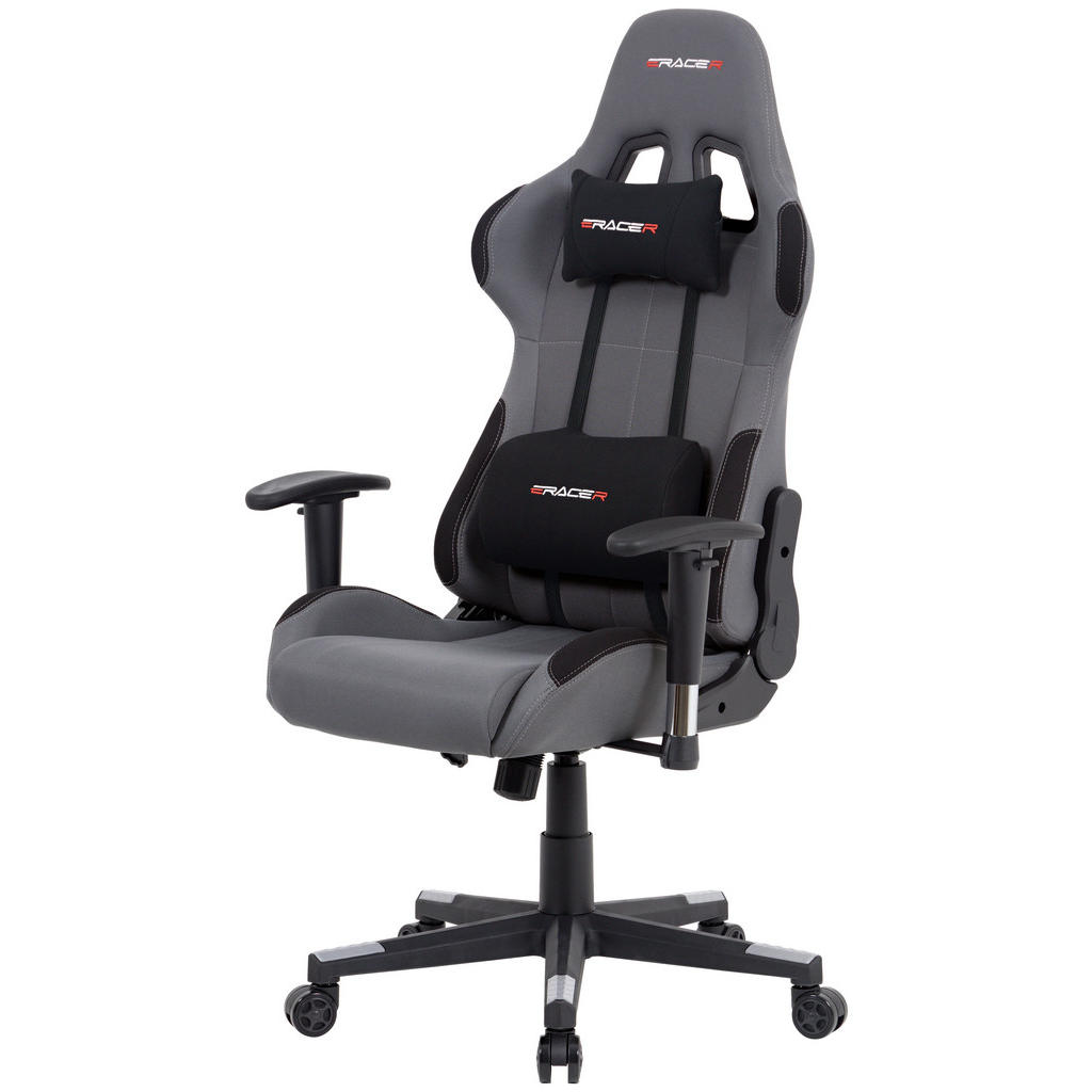 Xora OTOČNÁ ŽIDLE, mikrovlákno, šedá, černá