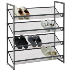 Xora REGÁL NA BOTY, černá, 72/80/30 cm