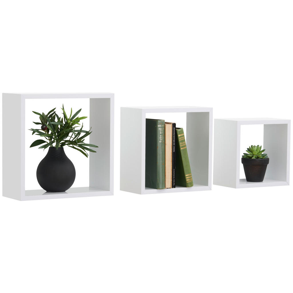 Xora SADA NÁSTĚNNÝCH REGÁLŮ, bílá