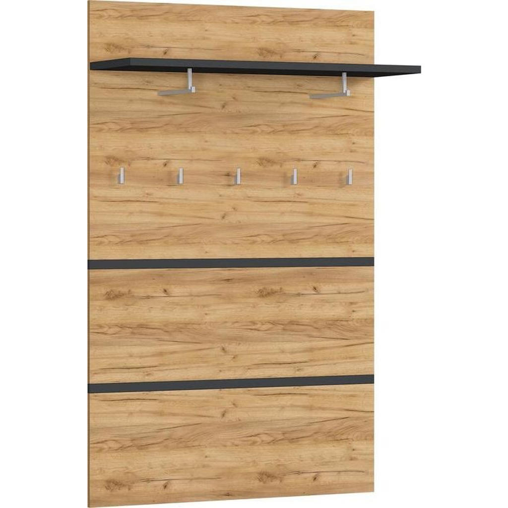 Xora ŠATNÍ PANEL, antracitová, barvy dubu, 96/147/30 cm