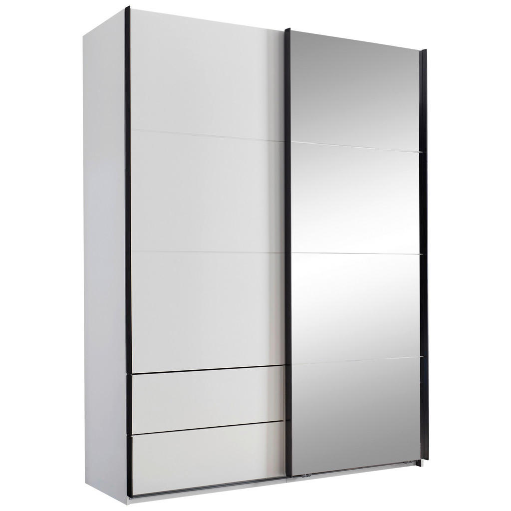 Xora SKŘÍŇ S POSOUVACÍMI DVEŘMI, černá, bílá, 170/225,5/60,5 cm